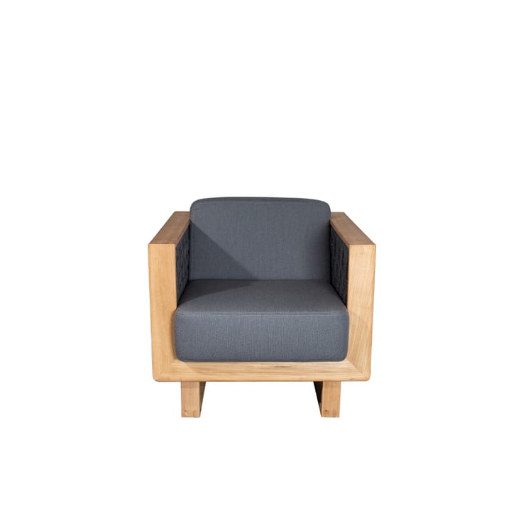 Fauteuil lounge Angle, Dark grey, teak Cane-line