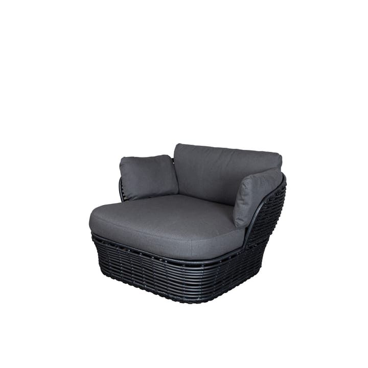 Fauteuil lounge Basket - Graphite grey, incl. coussins gris - Cane-line