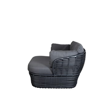 Fauteuil lounge Basket - Graphite grey, incl. coussins gris - Cane-line