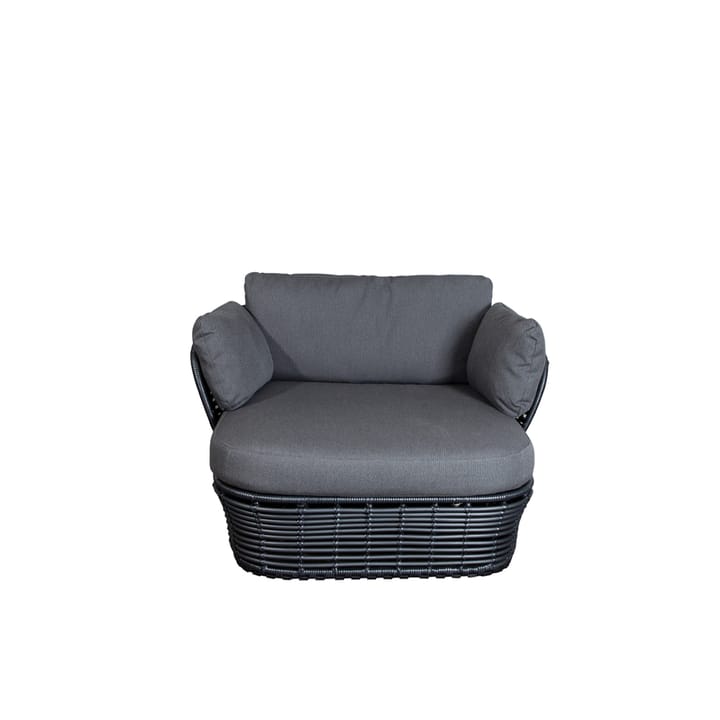 Fauteuil lounge Basket, Graphite grey, incl. coussins gris Cane-line