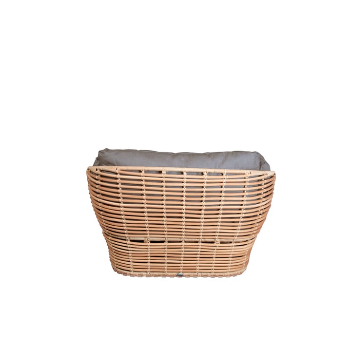 Fauteuil lounge Basket, Natural, incl. coussins taupe Cane-line