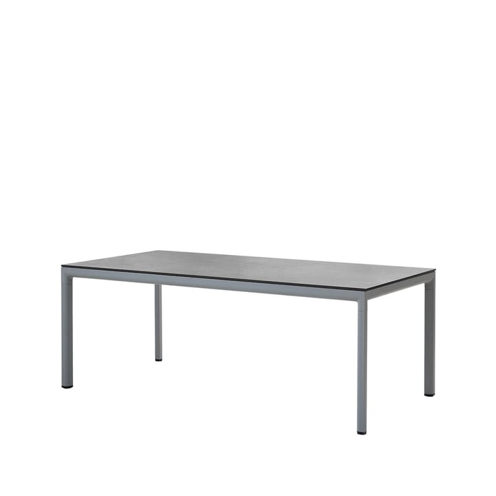 Table à manger Drop, Fossil black-support en aluminium gris clair 100x200cm Cane-line