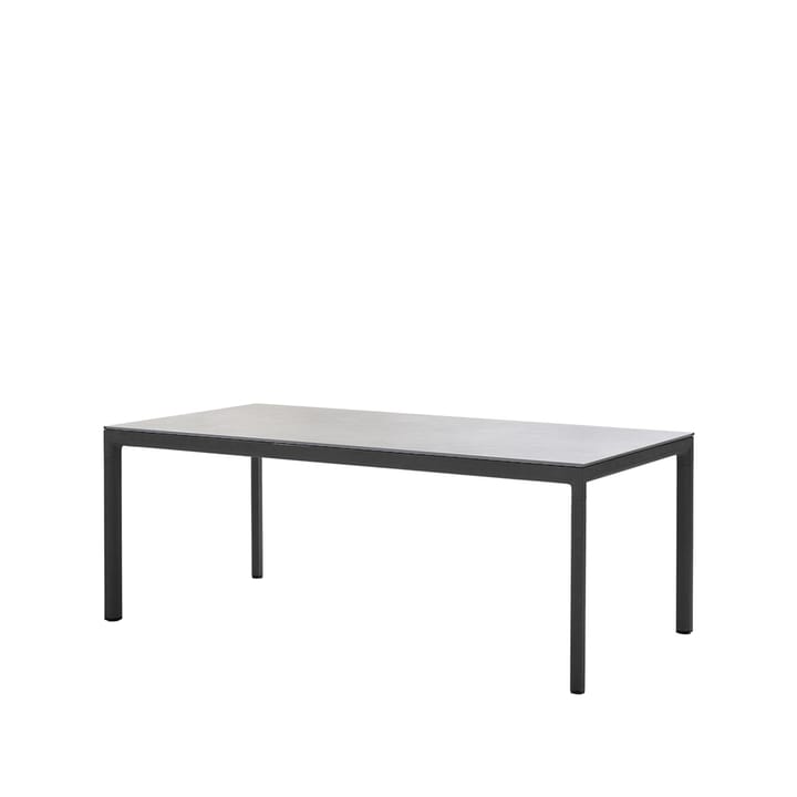 Table à manger Drop, Fossil grey-support en aluminium lava grey Cane-line