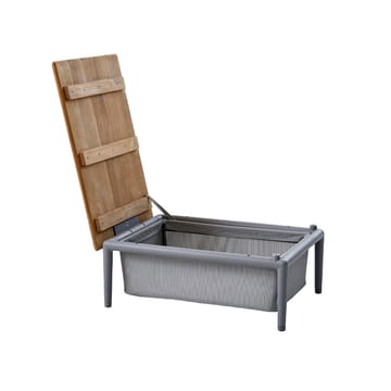 Table basse Conic avec rangement - Light grey, teak - Cane-line