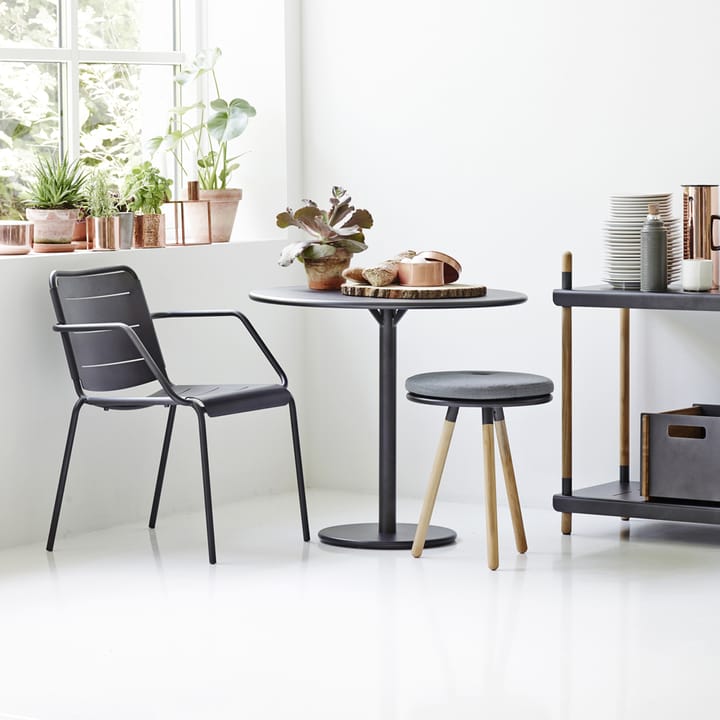 Table de café Go Ø80 cm, Light grey-lava grey Cane-line