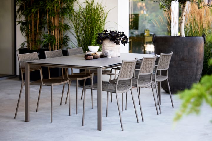 Table Pure 200x100 cm Gris Basalt-taupe Cane-line