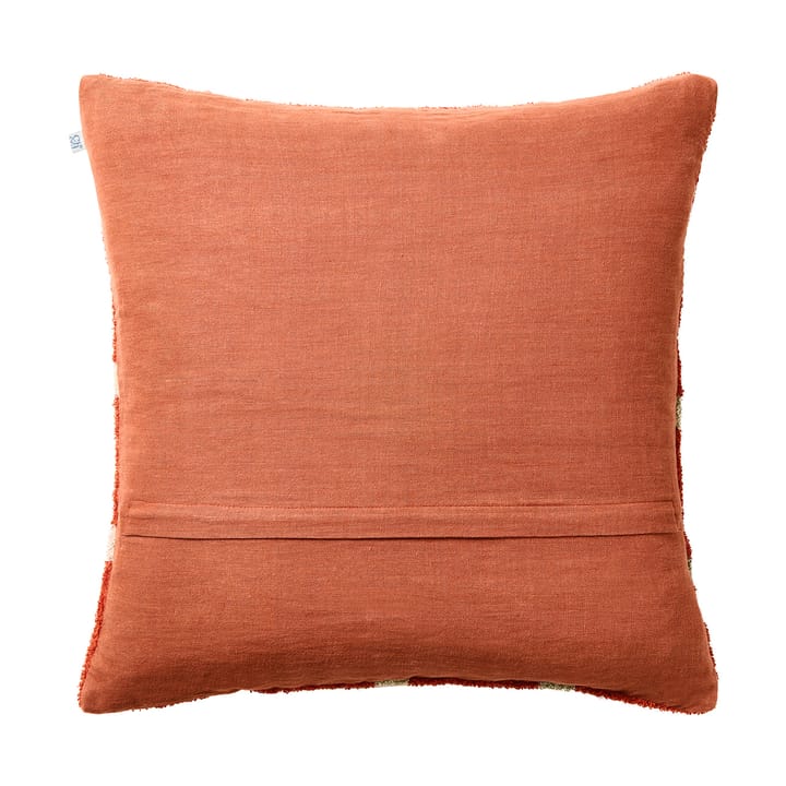 Housse de coussin Check 50x50 cm, Apricot orange-aqua Chhatwal & Jonsson