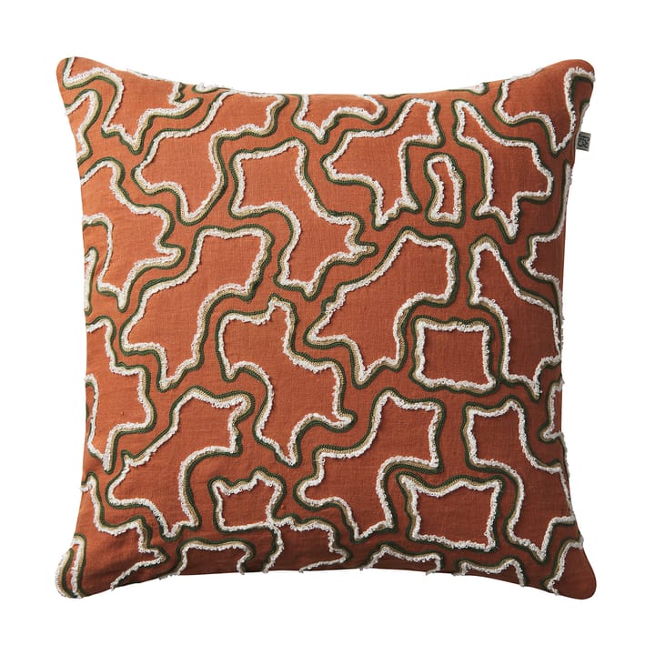 Housse de coussin Kamal 50x50 cm - Terracotta-forest green - Chhatwal & Jonsson