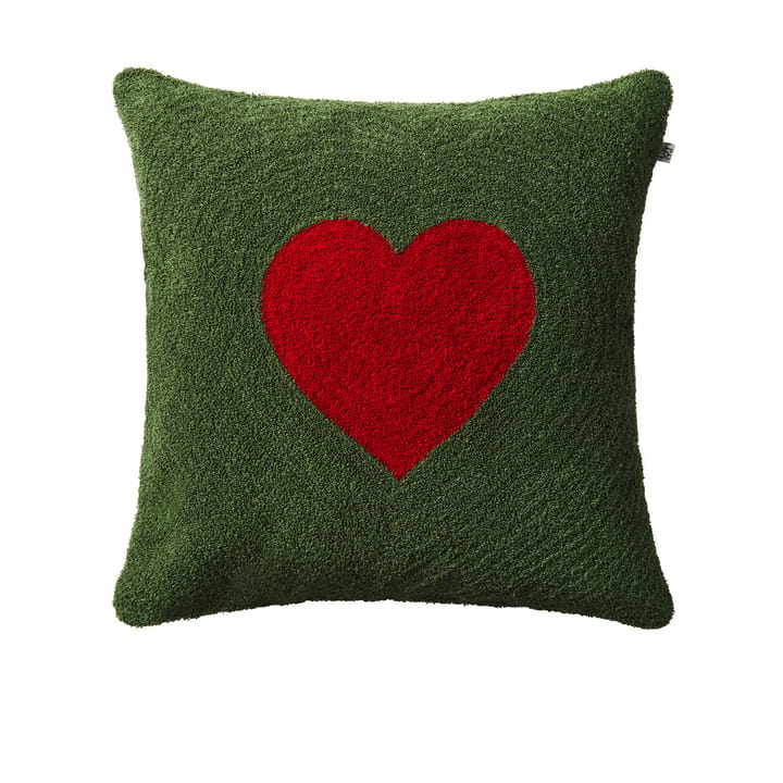 Housse de coussin Love 50x50 cm - Forest green-red - Chhatwal & Jonsson