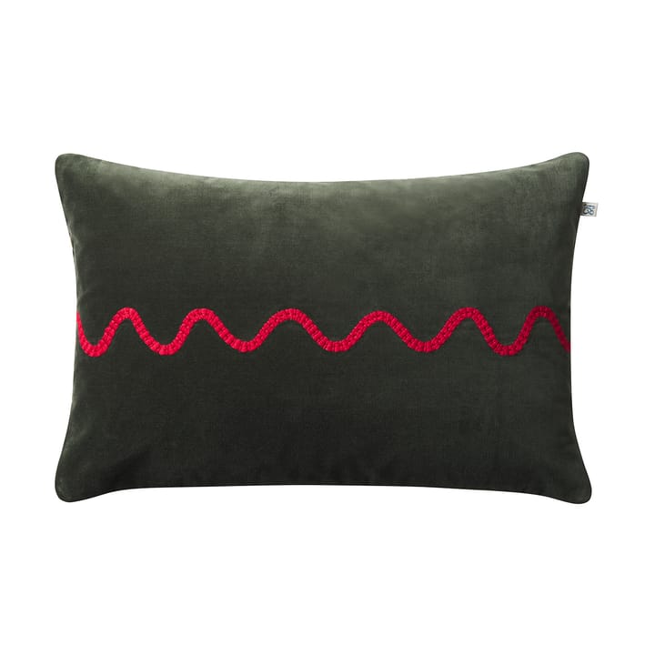 Housse de coussin Natu 40x60 cm - Forest green-red - Chhatwal & Jonsson