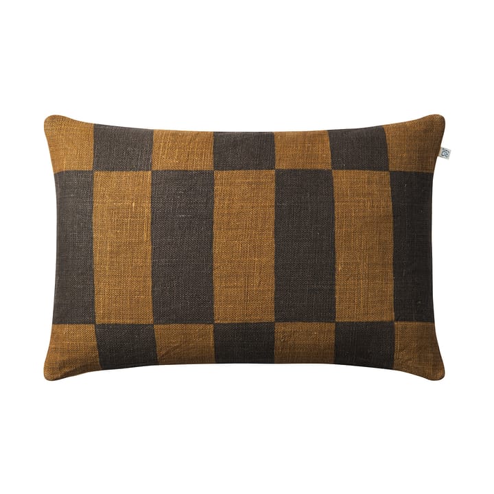 Housse de coussin Samar 40x60 cm - Dark brown-taupe - Chhatwal & Jonsson