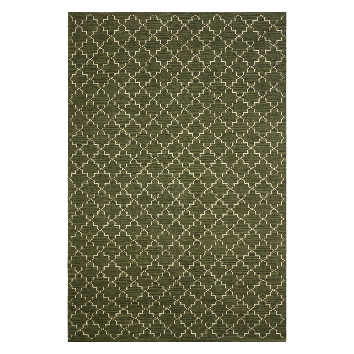 Chhatwal & Jonsson Tapis New Geometric 180 x 272 cm Mélange vert – blanc cassé