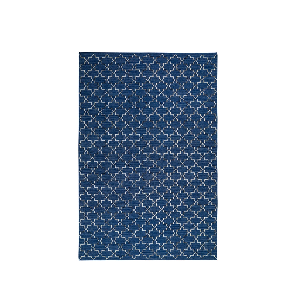 Chhatwal & Jonsson Tapis New Geometric indigo melange/off white, 180x272 cm