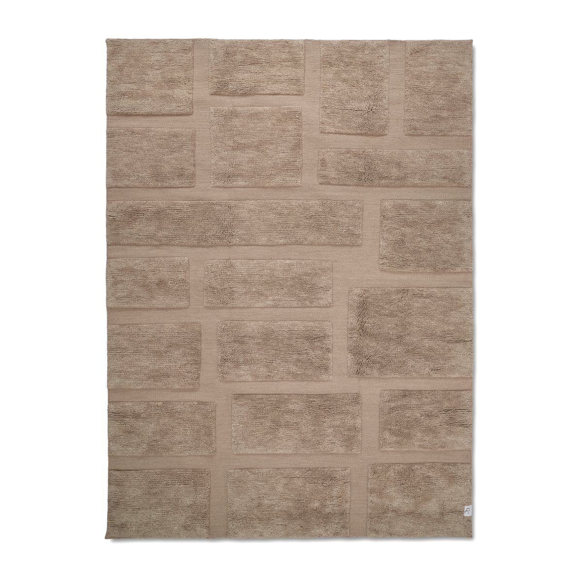 Classic Collection Tapis en laine Bricks 170x230 cm Beige