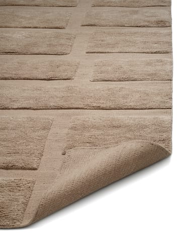 Tapis en laine Bricks 250x350 cm - Beige - Classic Collection