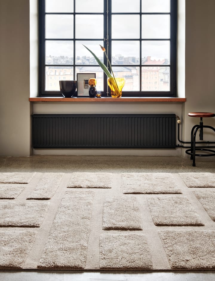 Tapis en laine Bricks 250x350 cm, Beige Classic Collection