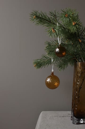 Boule de Noël Gry Marble Ø5 cm - Cognac - Cooee Design