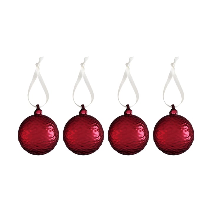 Boule de Noël Gry Marble Ø5 cm - Rouge profond - Cooee Design