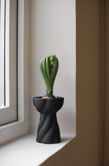 Vase ampoule Twist 12,8 cm - Noir - Cooee Design