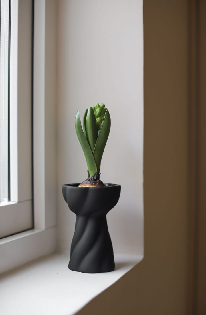 Vase ampoule Twist 12,8 cm, Noir Cooee Design