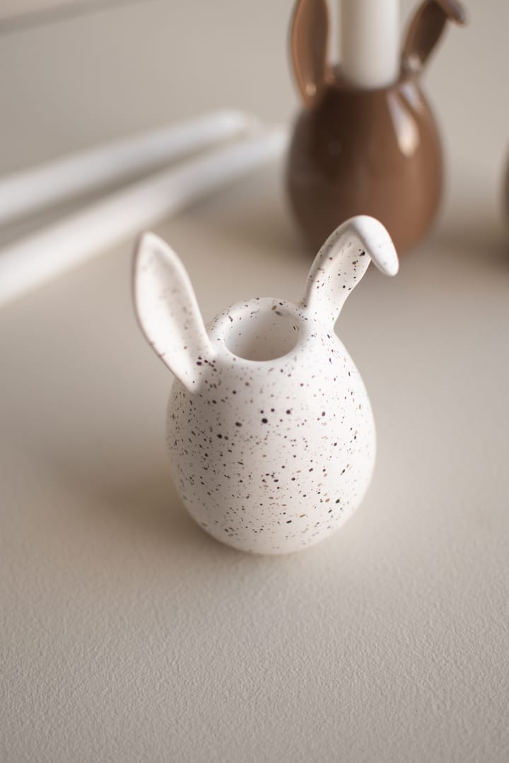 Bougeoir Rabbit 13 cm, Point blanc DBKD