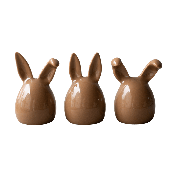 Lièvres de Pâques Triplets Lot de 3 - Noisette brillante - DBKD