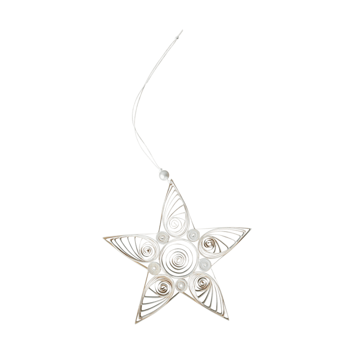 Ornement de Noël Paper Star 13 cm, White DBKD