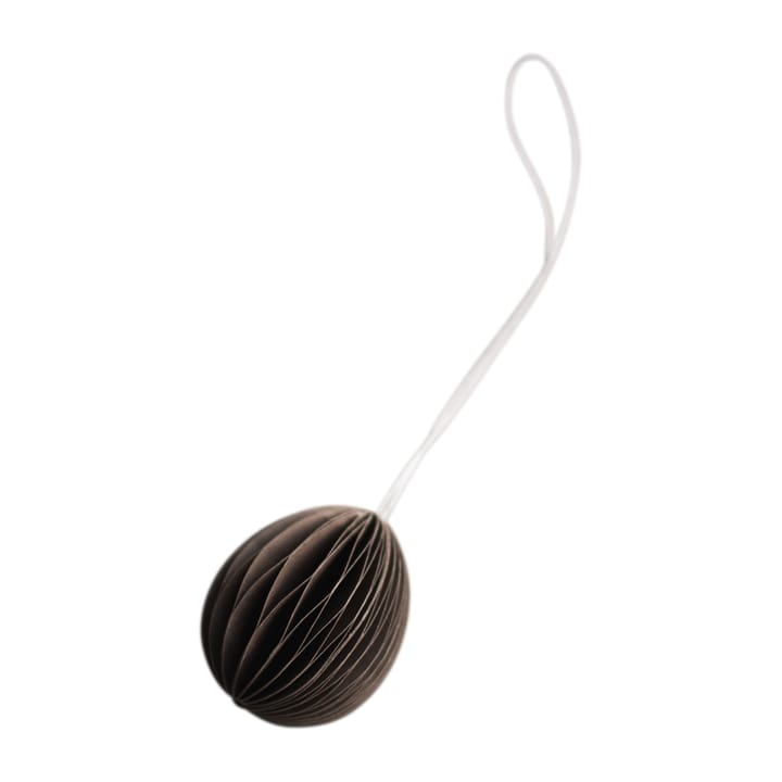 Pendentif de Pâques Ovoid papier small 4 cm - Brown - DBKD