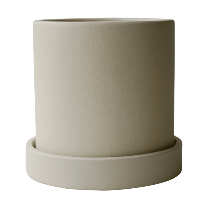 Pot Ø10 cm avec soucoupe Grow - Sandy creme - DBKD