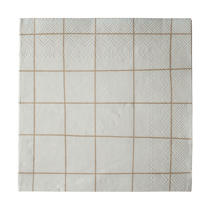 Serviette en papier carrée 33x33 cm Lot de 20 - Crème - DBKD