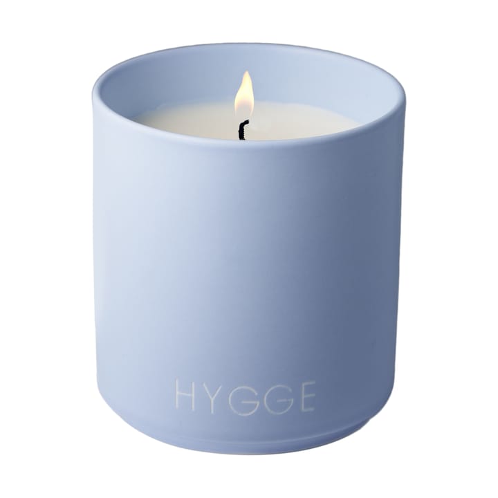 Bougie parfumée large Ø8 cm - Hygge-blue - Design Letters