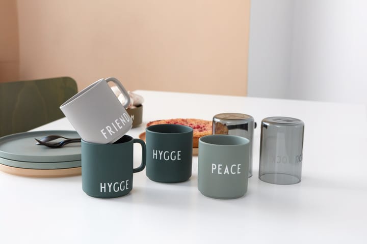 Tasse Design Letters avec poignée 25 cl, Hygge-dark green Design Letters