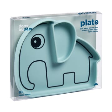 Assiette pour enfants Elphee Stick&Stay 17x20 cm - Bleu - Done by deer