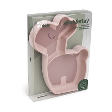 Assiette pour enfants Lalee Stick&Stay 13,5x18 cm - Poudre - Done by deer