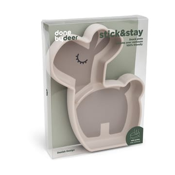 Assiette pour enfants Lalee Stick&Stay 13,5x18 cm - Sable - Done by deer