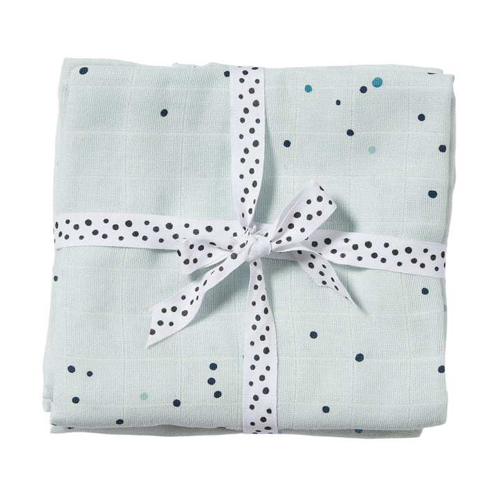 Couvertures pour bébé Dreamy Dots 120x120 cm, lot de 4 - Bleu - Done by deer