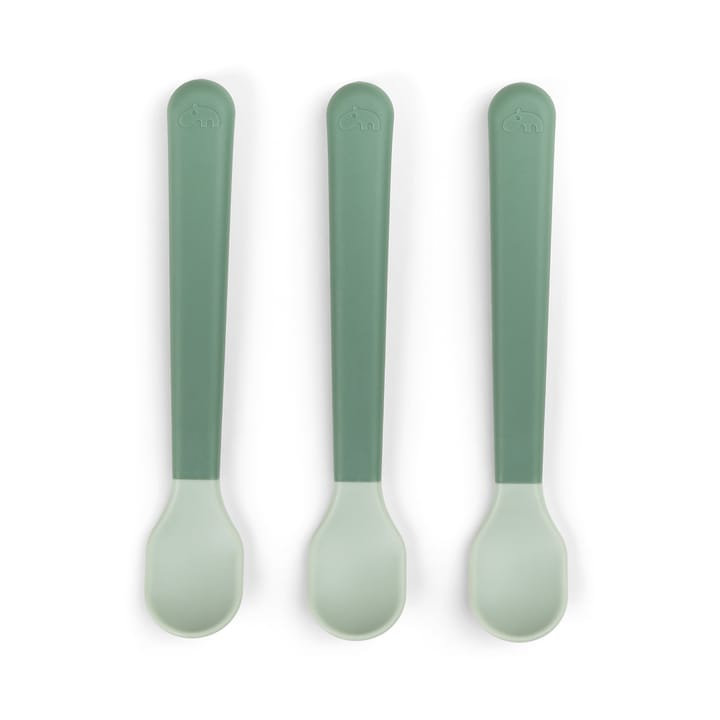 Cuillère Easy-grip foodie, lot de 3, Vert Done by deer