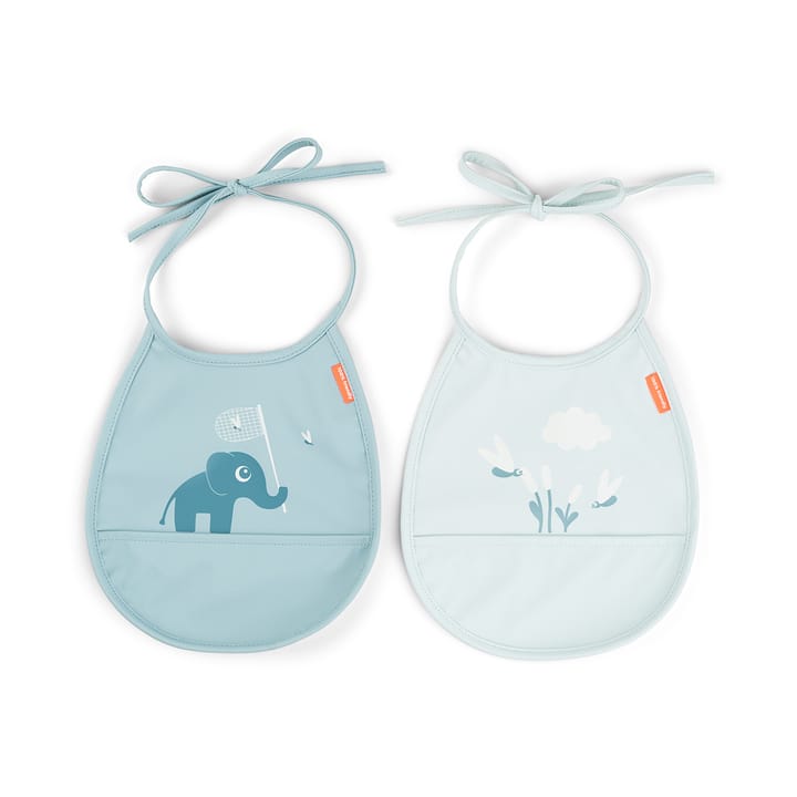 Ensemble de petits bavoirs Elphee Tiny, lot de 2 - Bleu - Done by deer