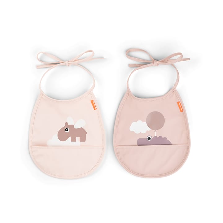 Ensemble de petits bavoirs Happy Clouds Tiny, lot de 2 - Poudre - Done by deer