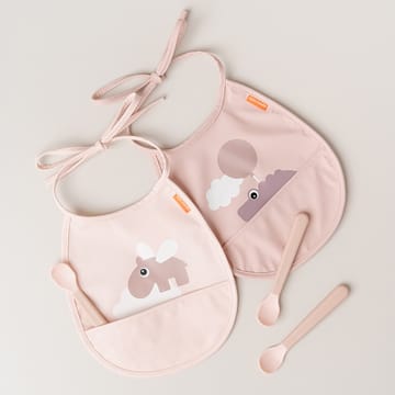 Ensemble de petits bavoirs Happy Clouds Tiny, lot de 2 - Poudre - Done by deer