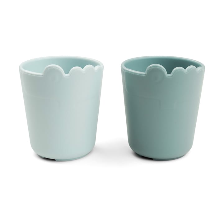 Mini-mug pour enfants Croco 10 cl, lot de 2 - Bleu - Done by deer