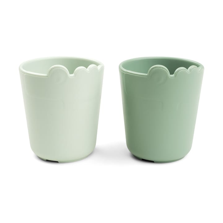 Mini-mug pour enfants Croco 10 cl, lot de 2 - Vert - Done by deer