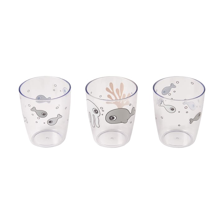 Mini-verres Sea Friends yummy, lot de 3, 12 cl - Gris moutarde - Done by deer