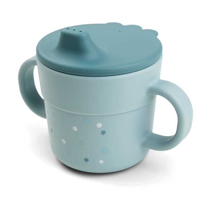 Mug à paille Happy Dots foodie 21,5 cl - Bleu - Done by deer