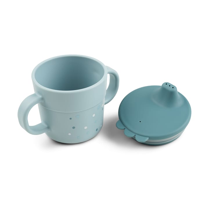 Mug à paille Happy Dots foodie 21,5 cl, Bleu Done by deer