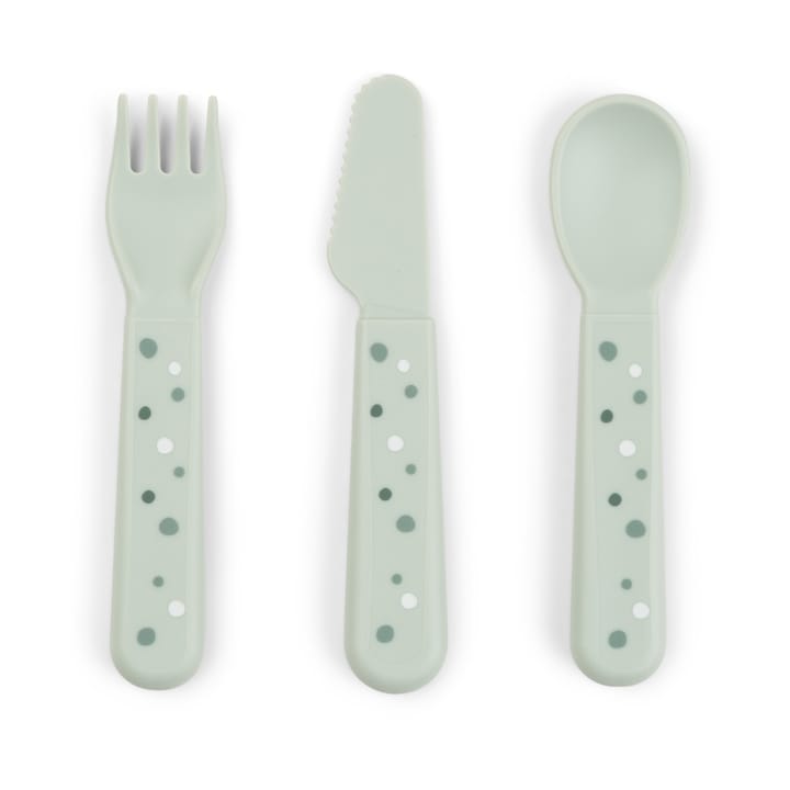 Set de couverts Happy Dots foodie 3 pièces - Vert - Done by deer