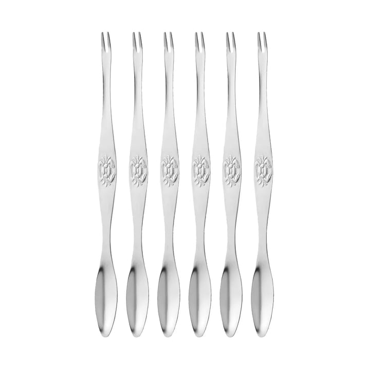 Fourchettes pour fruits de mer Skai, lot de 6 - Silver - Dorre