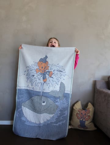 Couverture pour enfants Skattsökarfärden 72x105 cm - Bleu - Ekelund Linneväveri