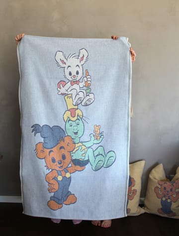 Couverture pour enfants Vänner 72x105 cm - Bleu - Ekelund Linneväveri