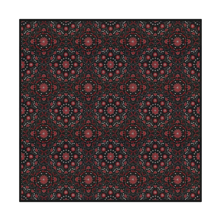 Nappe Bettys jul 145x145 cm - Rouge-noir - Ekelund Linneväveri